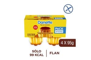 Flan con Caramelo DANETTE Pack x 4 Unidades 380 g