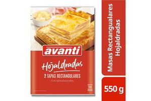 Tapas Rectangulares Hojaldradas con Separadores AVANTI 550 g