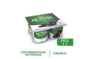 Yogur ACTIVIA Batido de Ciruela 4 Unidades